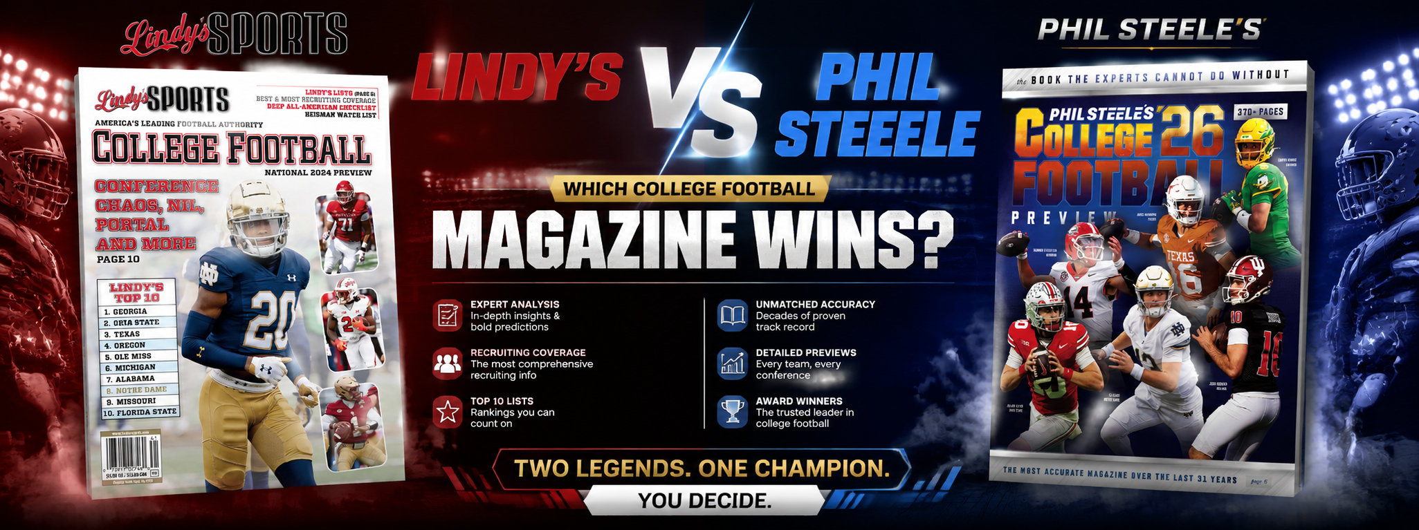 Lindy’s vs Phil Steele? Which College Football Magazine Wins?